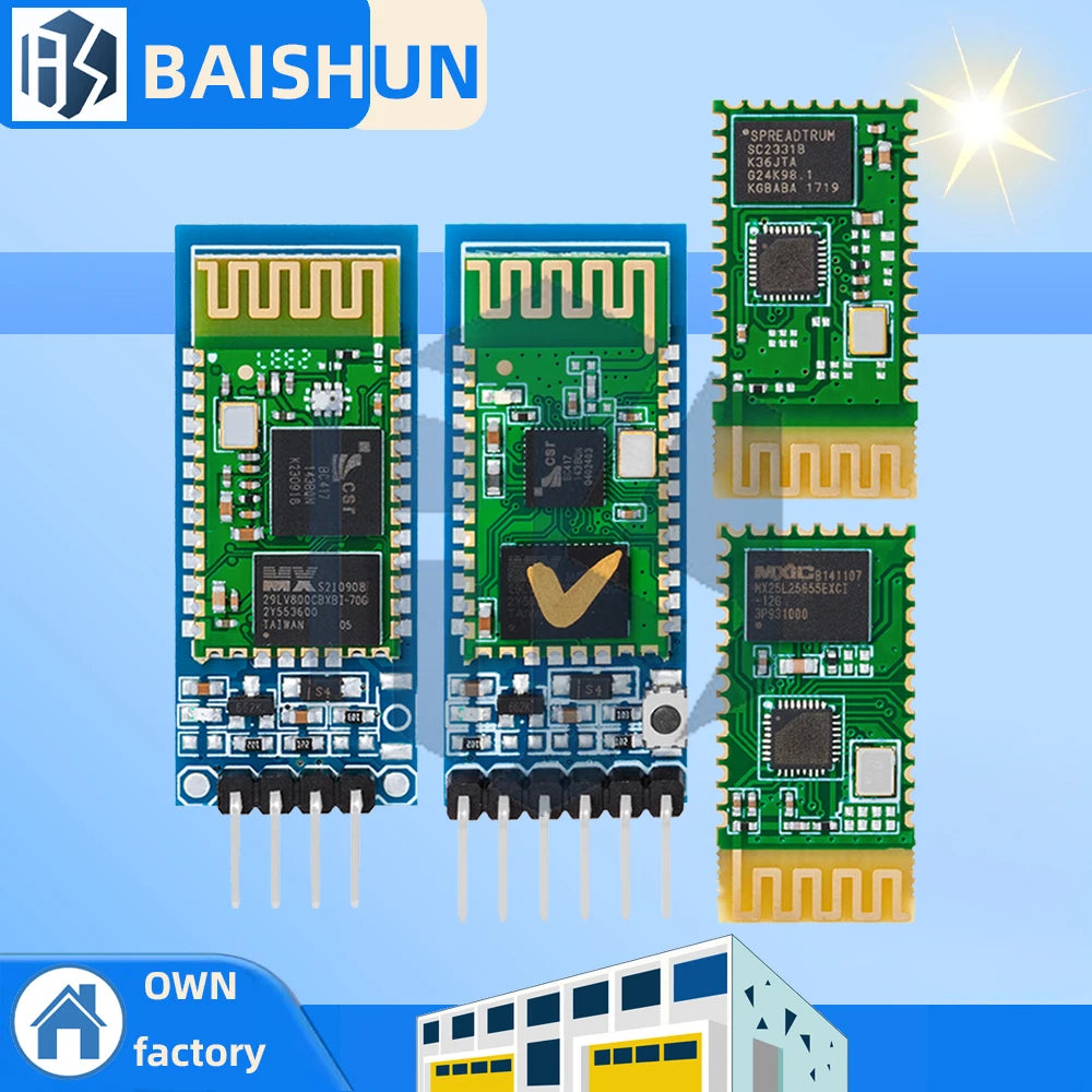 HC-05 HC-06 Bluetooth 2 0+EDR Serial Module 6-Pin 4-Pin Anti-reverse Zpaxo