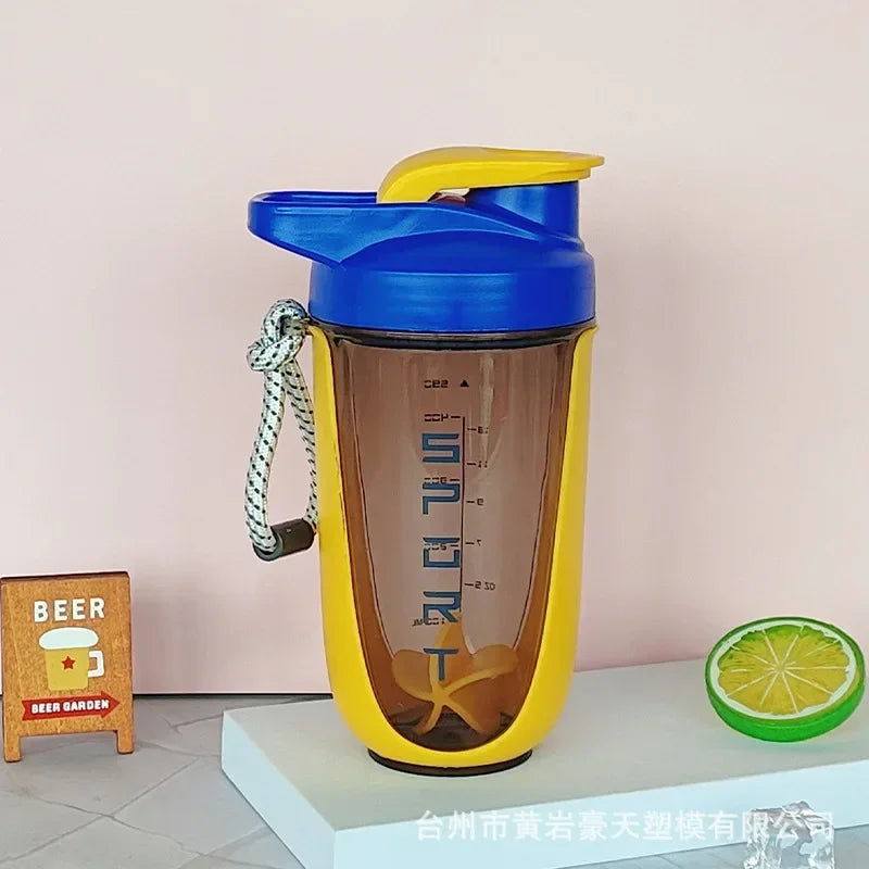 Hot Sale 590ML Protein Powder Milk Shake Cup Sports Shake Cup Office Girl Portable Handheld Water Cup with Lifting Rope Zpaxo 04