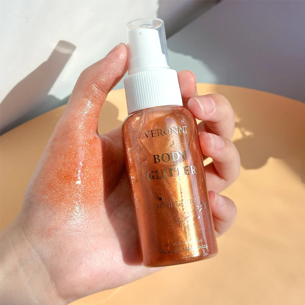Liquid Highlighter Makeup Body Shimmer Oil Glitter Long Lasting Zpaxo