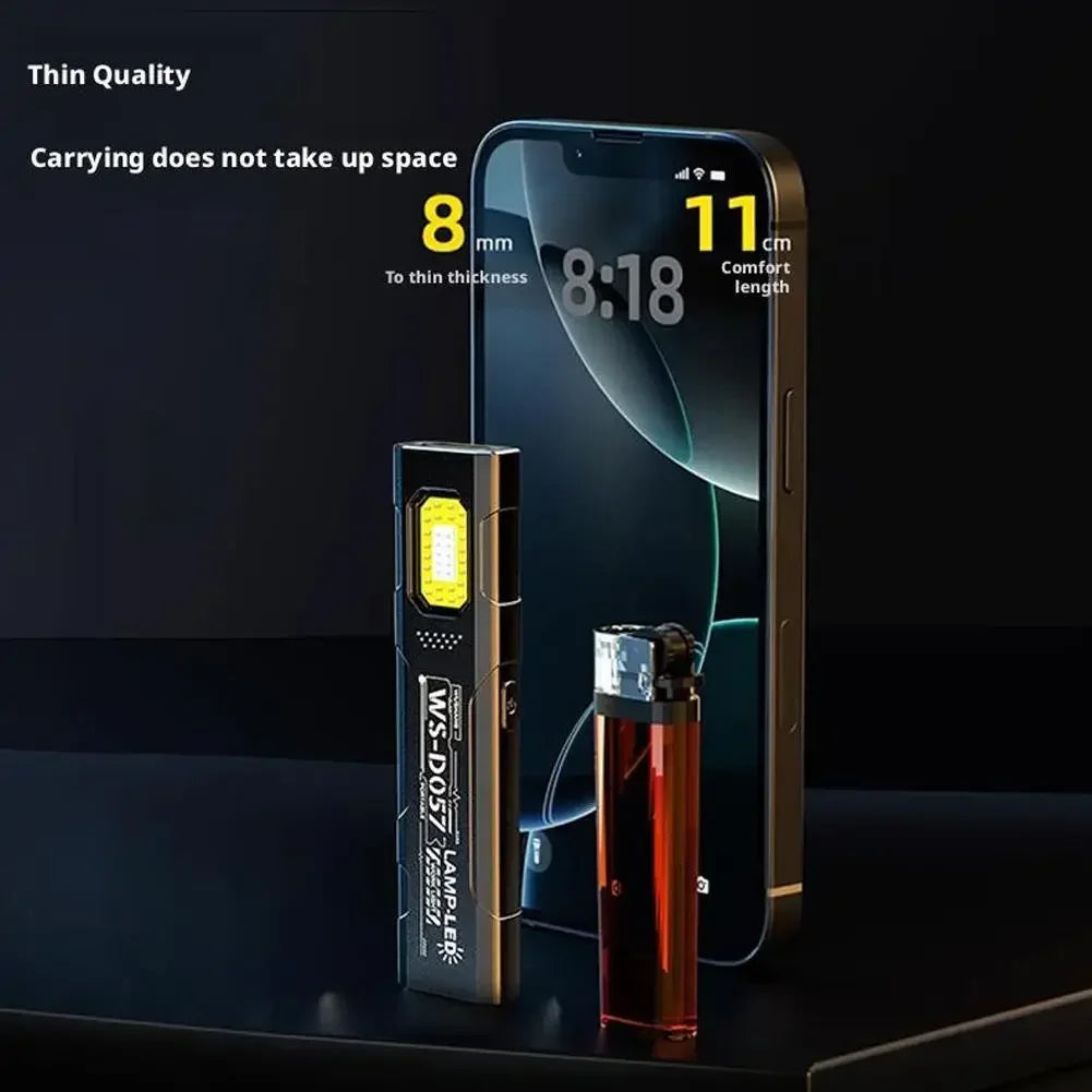 KDULIT COB LED Keychain Flashlight USB-C Rechargeable Mini Torch