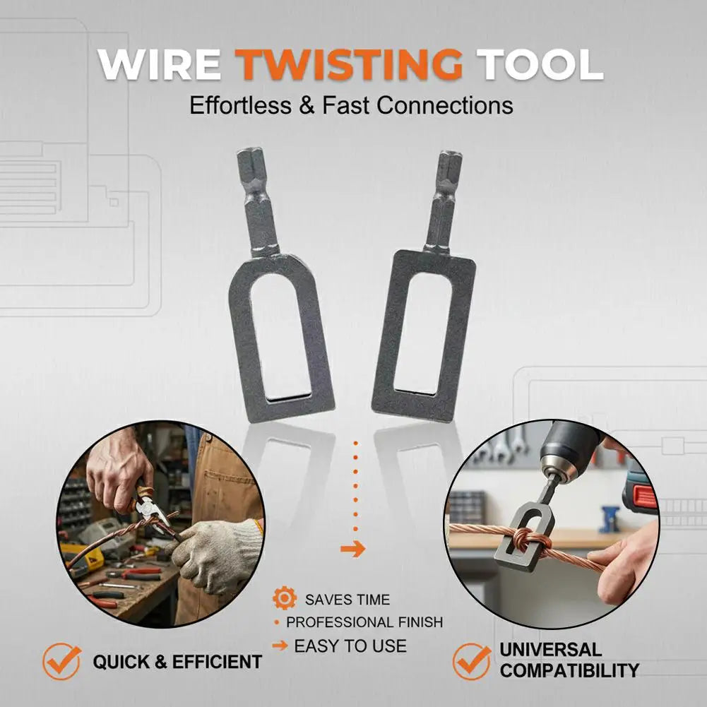 1/4" Hex Shank Wire Twister Drill Attachment | Rebar Tie Tool Drill Wire Twister Zpaxo