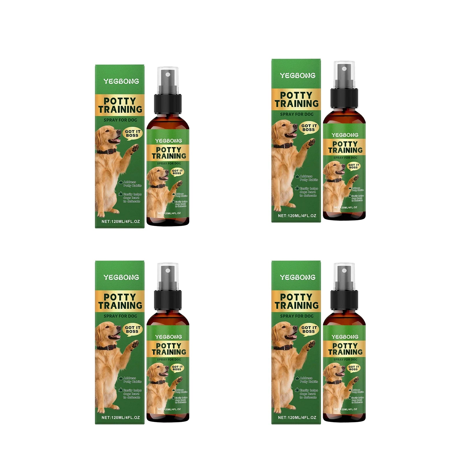 YEGBONG Pet Toilet Training Spray – Dog & Cat Potty Trainer Pet Potty Training Spray Zpaxo 480ml boxed