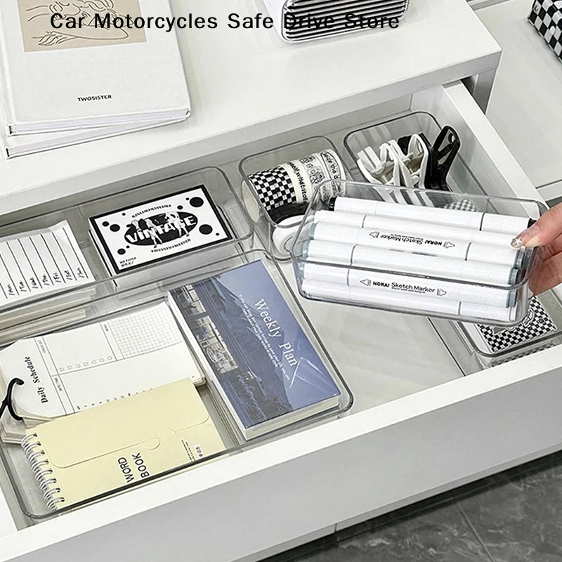 CMStackable Acrylic Drawer Organizer Adjustable Divider Trays
