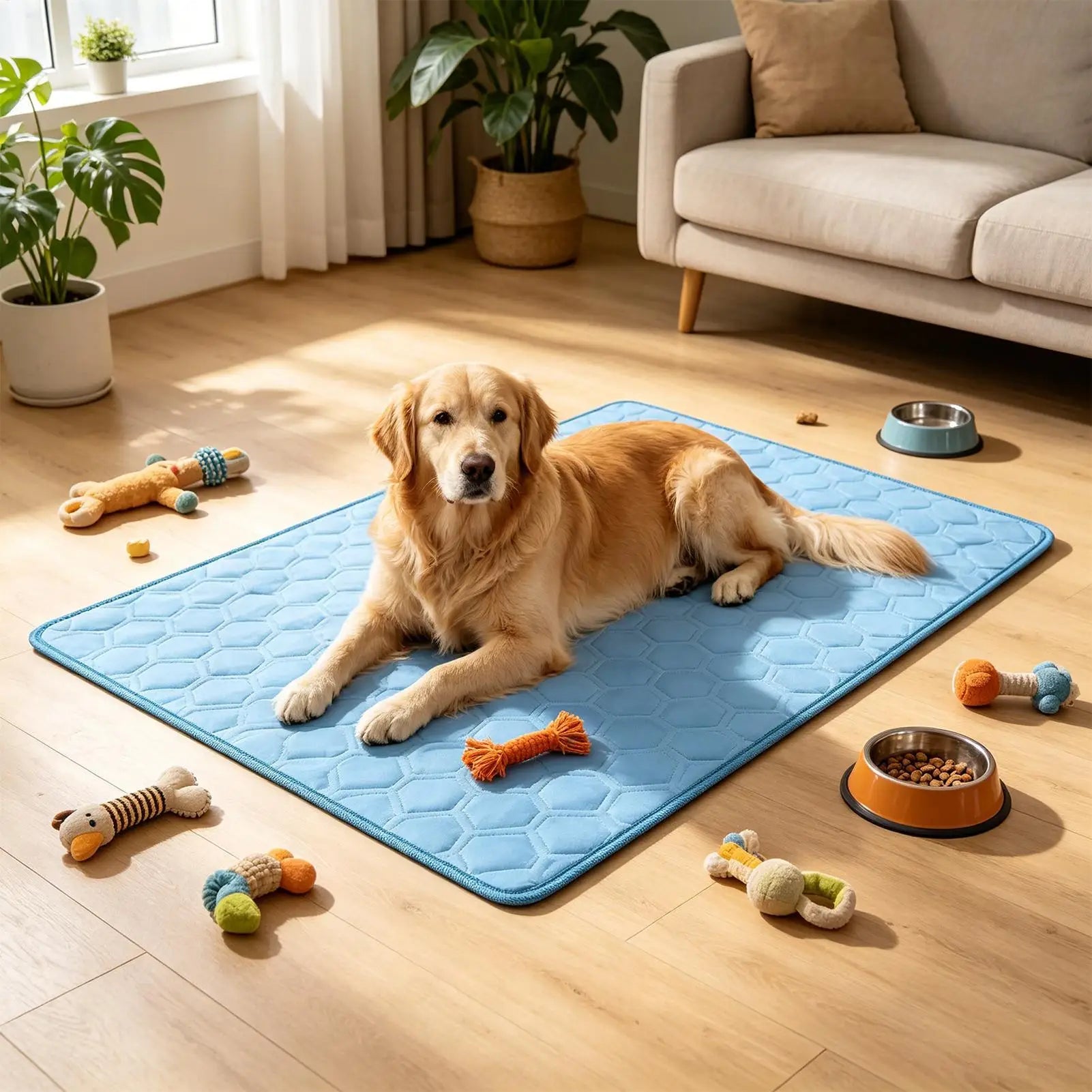 Dog Mat Cooling Summer Pad Dogs Cat Blanket Sofa Breathable Pet Bed