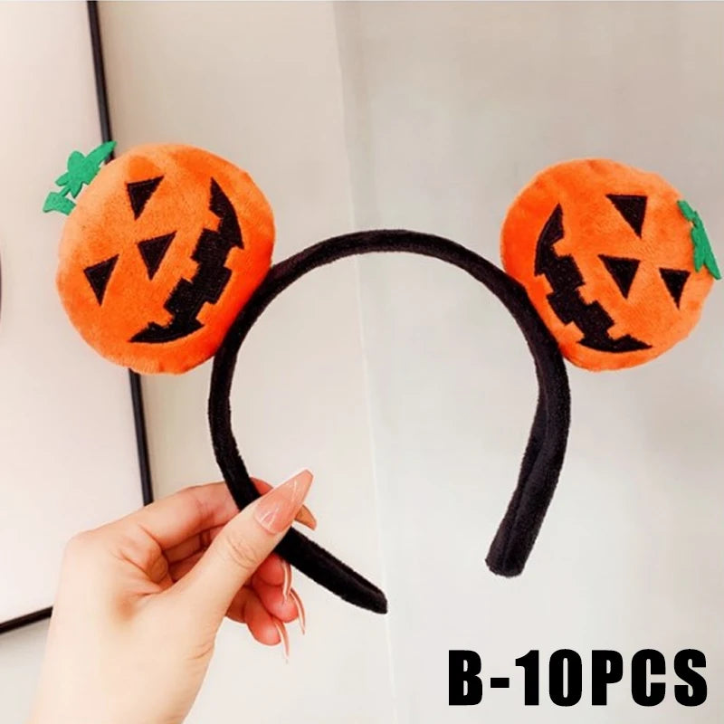 Cute Halloween Pumpkin Devil Horn Headband Funny Hair Hoop Girls Zpaxo B 10PCS
