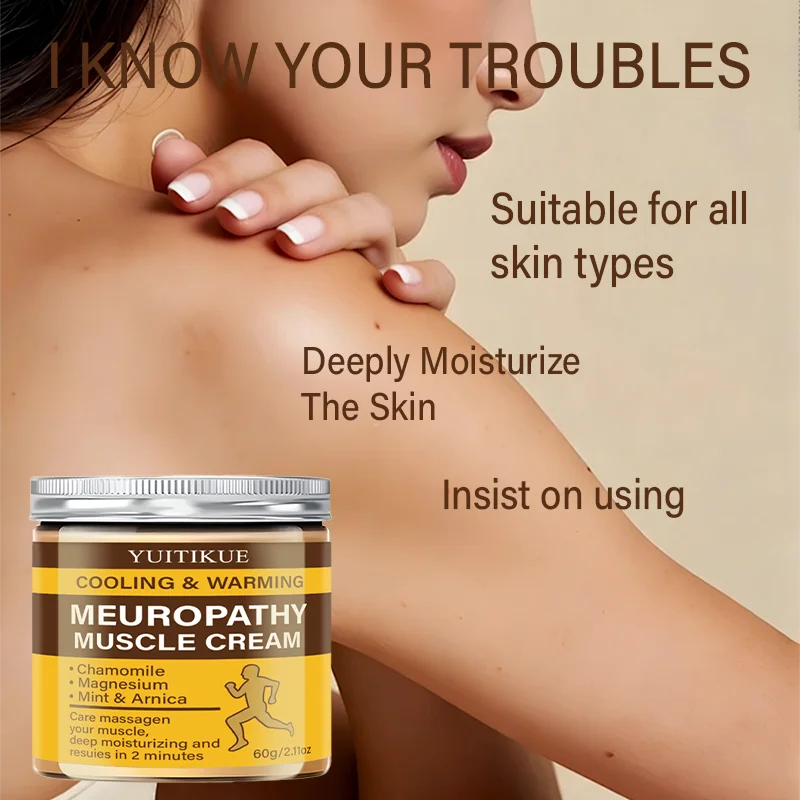YUITIKUE Neuropathy Muscle Cream – Magnesium, Arnica & Mint Muscle Relief Cream Zpaxo
