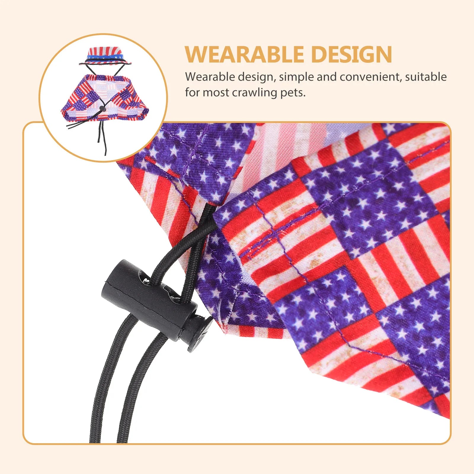 Star Hat Cloak Creative Wear-resistant Lizard Costume Independence