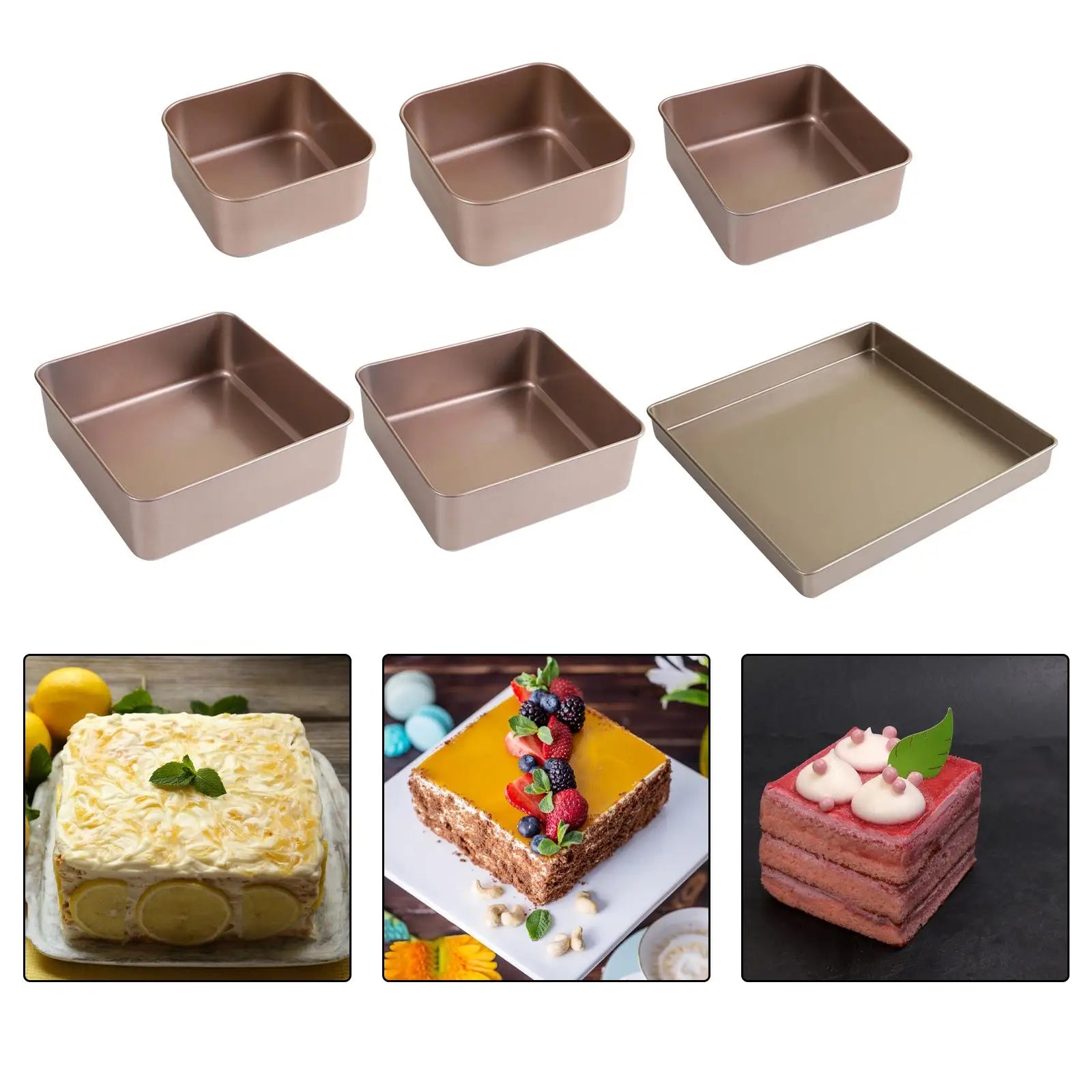 Rectangle Bread Pan Loaf Tin Roasting Easily Cleaning Heavy Duty Baking Deep Rectangular Baking Pan Nonstick Bakeware Zpaxo
