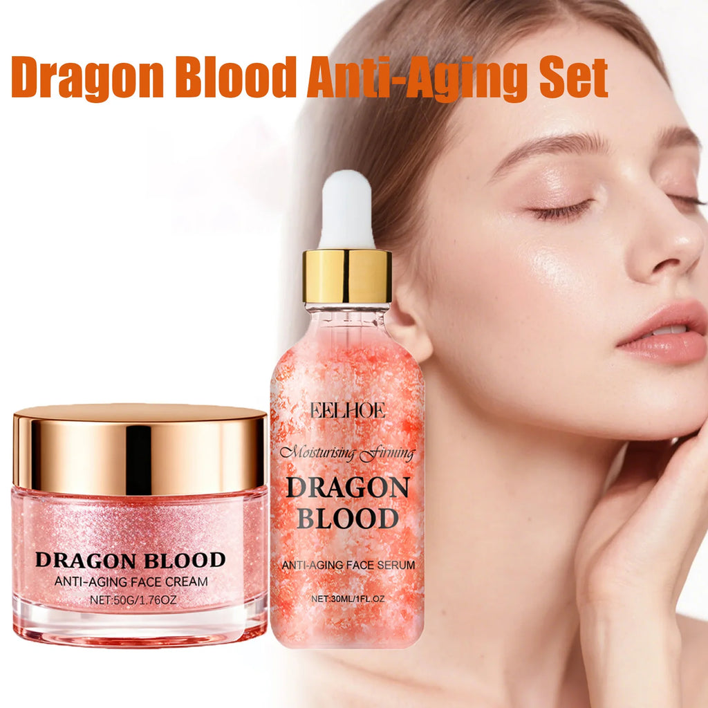 Dragon Blood Anti-Aging Cream & Serum Set | Retinol Firming Anti-Aging Skincare Set Zpaxo