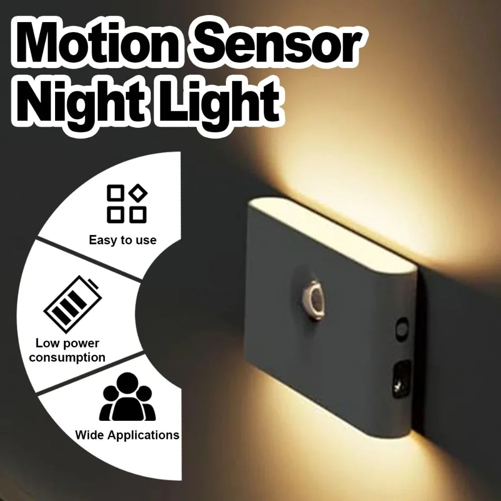 Motion Sensor LED Night Light – Wireless Magnetic Wall Lamp 3000K