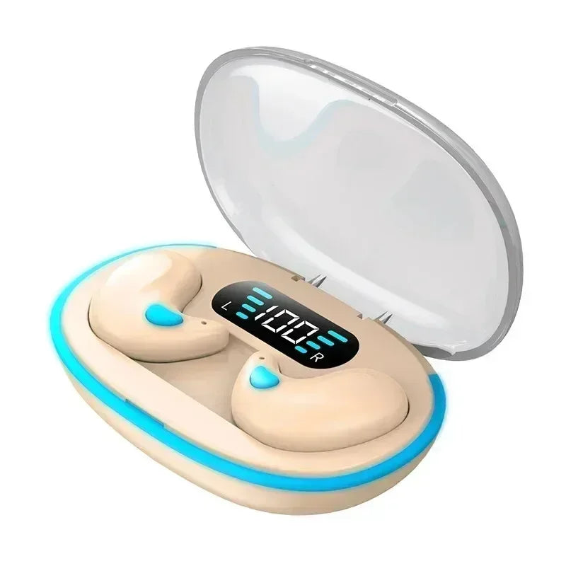 Mini Invisible Sleep Wireless Bluetooth Earphones High-definition Zpaxo khaki