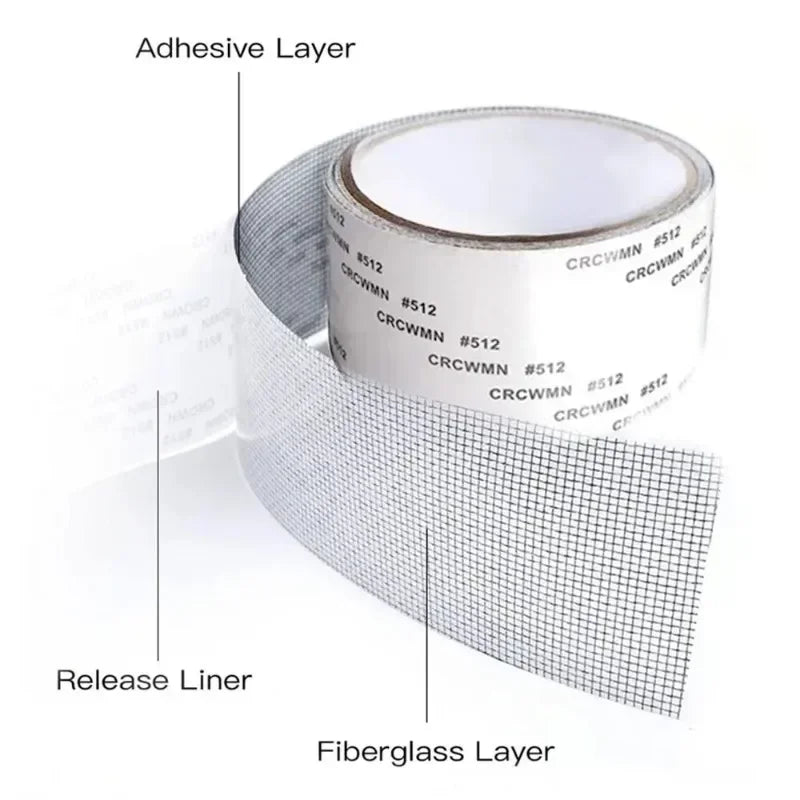 Durable Self Adhesive Screen Repair Tape, Window Mesh, Screen Repair Mesh, Tear Proof, Mosquito Net,repairingbroken Holes Zpaxo