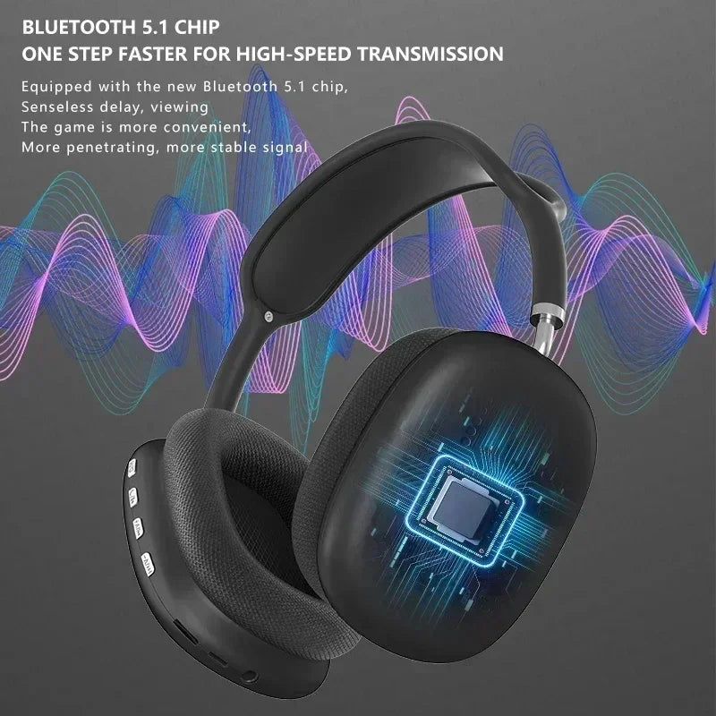 P9 Wireless Bluetooth Headset Outdoor Sports Gaming Headphones Mic Zpaxo