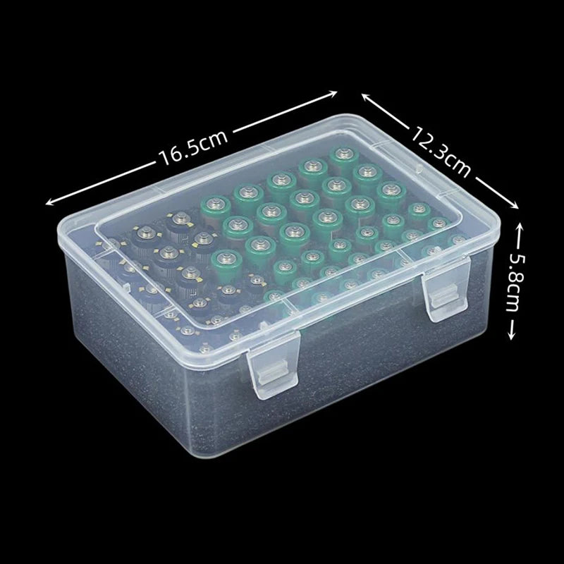 54 Slots AA AAA Battery Organizer Storage Case Batteries Waterproof