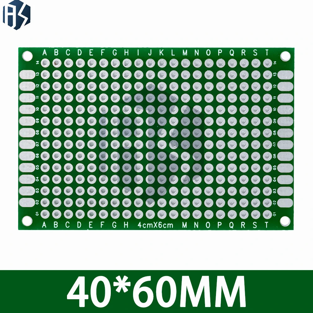 4 Pack Multi-Size Double Sided Copper FR4 PCB Board, Solderable Fiberglass Prototype Circuit Boards Zpaxo