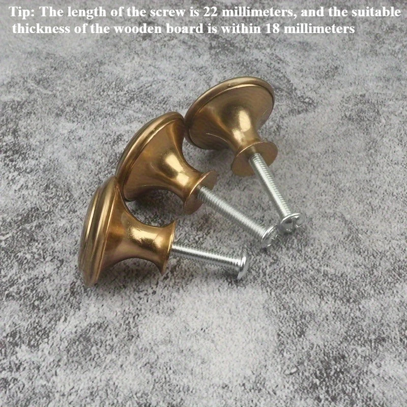 8-Pack Golden Round Cabinet Drawer Pull Handles – Zinc Alloy Cabinet Pull Handles Zpaxo