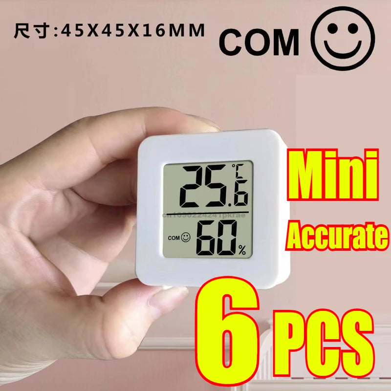6PCS Mini Digital Thermometer Hygrometer Indoor Temperature LCD Electronic Monitor Hygrometer Outdoor Room Baby Zpaxo