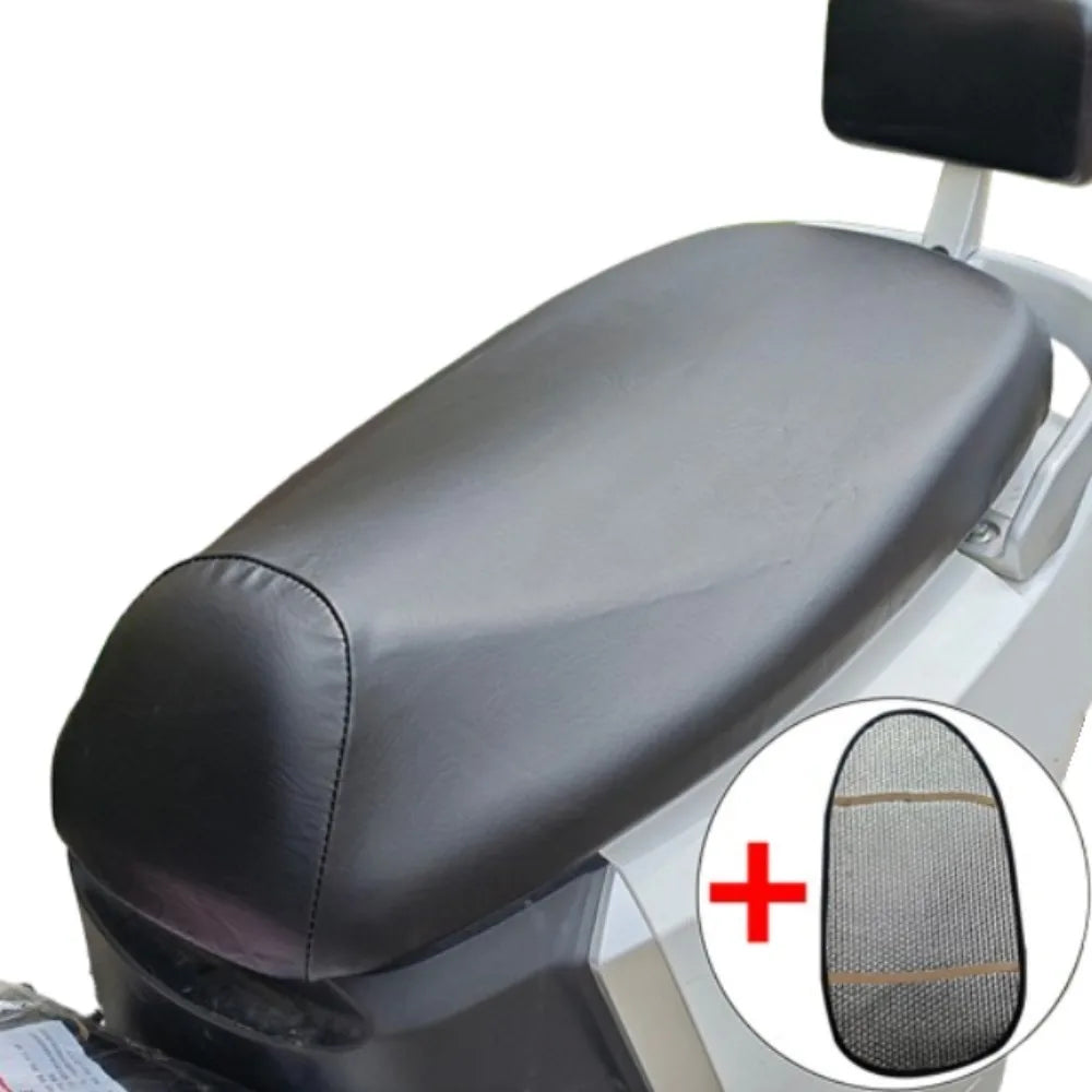 Waterproof Motorcycle Seat Cushion Cover Elastic Dustproof Electric Zpaxo Black-S