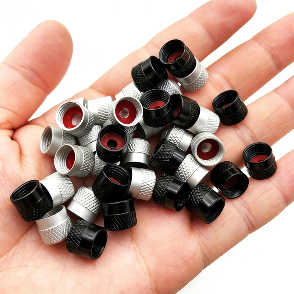 4-Pack Aluminum Tire Valve Stem Caps – Universal with O-Ring