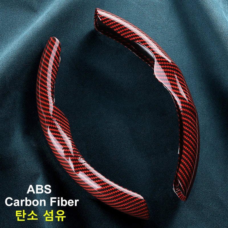 36cm Carbon Fiber Steering Wheel Cover – Non-Slip Sports Type D