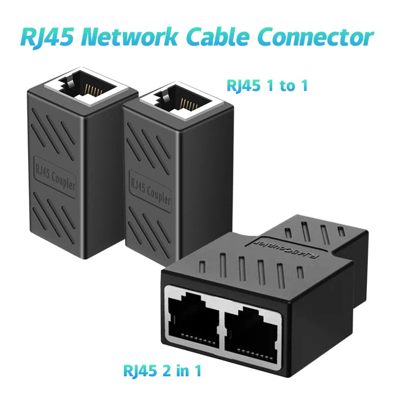 RJ45 Coupler Cat6 Cat5e Ethernet Cable Extender Adapter 1000Mbps LAN Zpaxo