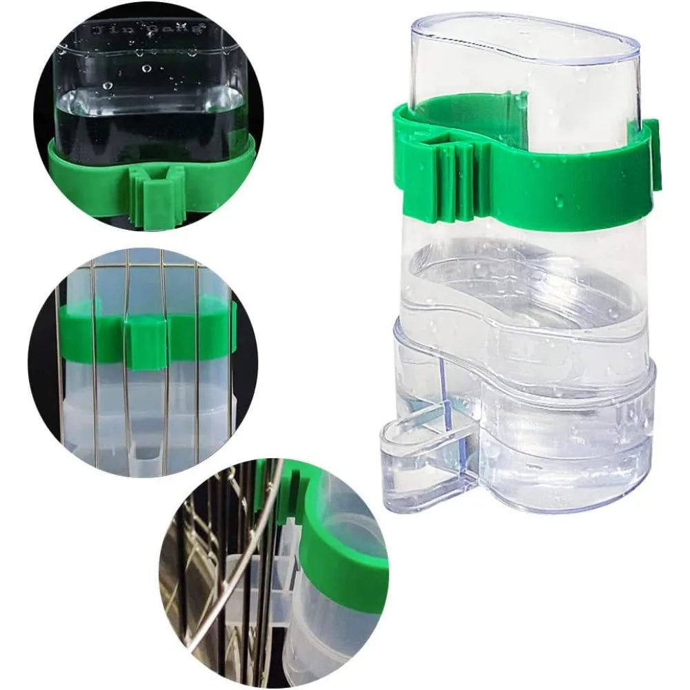 Automatic Bird Water Dispenser Drinking Feeder Transparent Cage