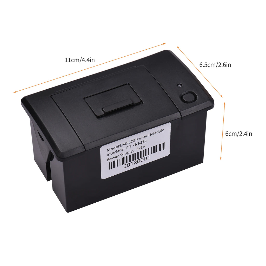 58MM 203dpi Thermal Receipt Printer Low Noise Mini Printing Module with USB/RS232/TTL Serial Port Support ESC/POS Commands Zpaxo