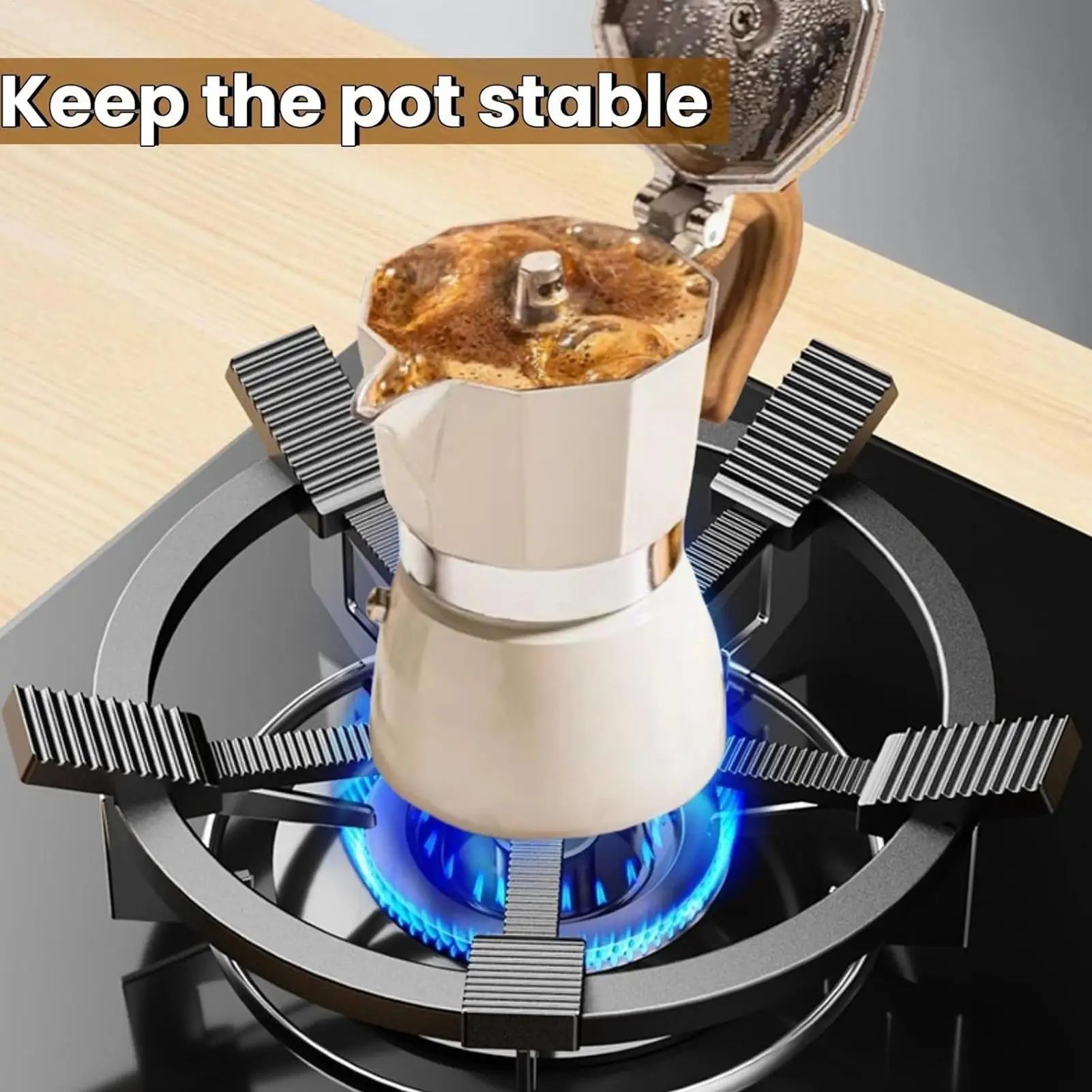 Stove Support Ring Stove Rack with Non Slip Claws Pot Rack for Kitchen Restaurant Cooking Outdoor Camping Daily Meal Party Zpaxo
