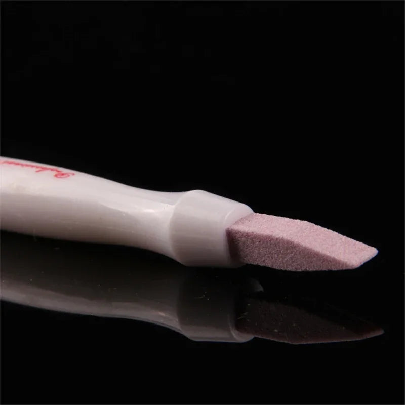 2 Ways Scrub Stone Nail Files Buffer Manicure Stick Grinding Rod Zpaxo