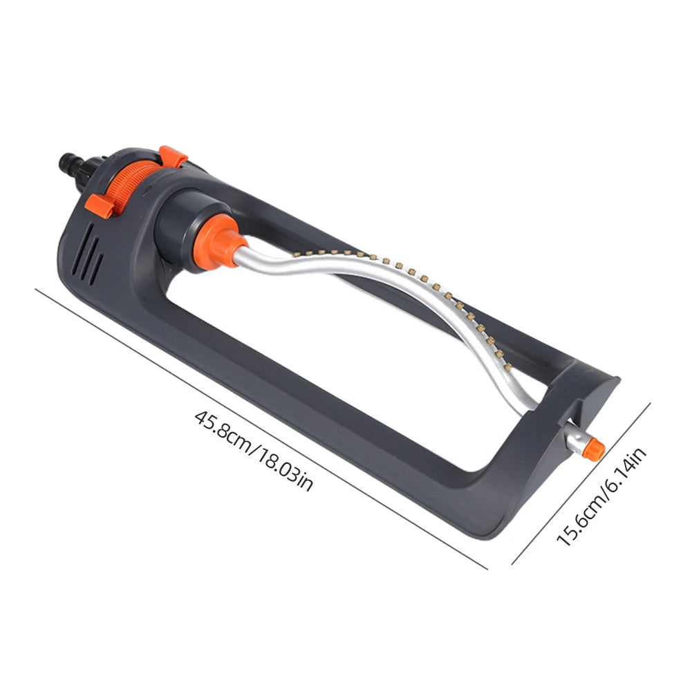Automatic Oscillating Sprinkler 4 Modes Aluminum Tube Swing Sprinkler 19 Hole Nozzles Rustproof with 1/2in Connector Garden Tool Zpaxo
