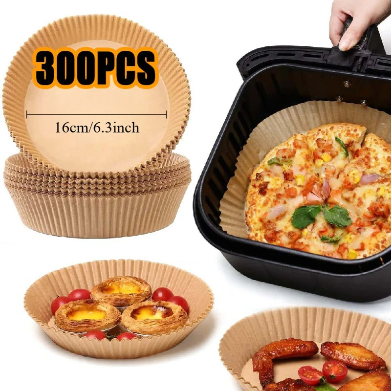 50/100pcs Special Paper for Air Fryer Silicone Oil Paper Oil Absorbing Paper Special Paper Pad for Food Household Paper Plate Zpaxo