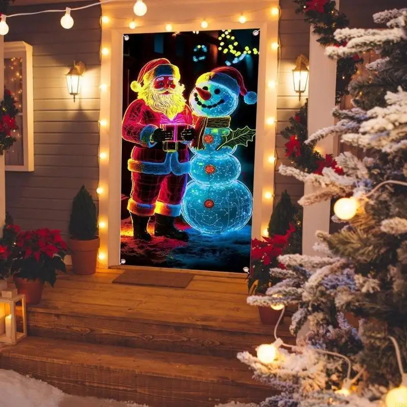 Fluorescent Holiday Door Hanging Efficient Decoration Safe Materials