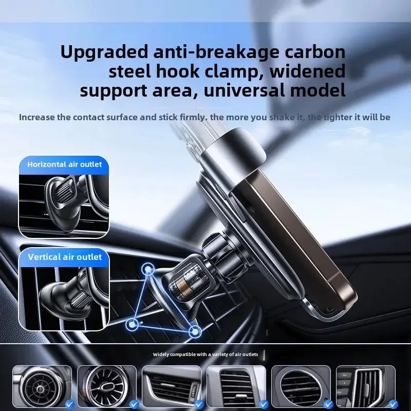 UYUXIO Wireless Car Charger Air Vent Fast Charging Phone Holder