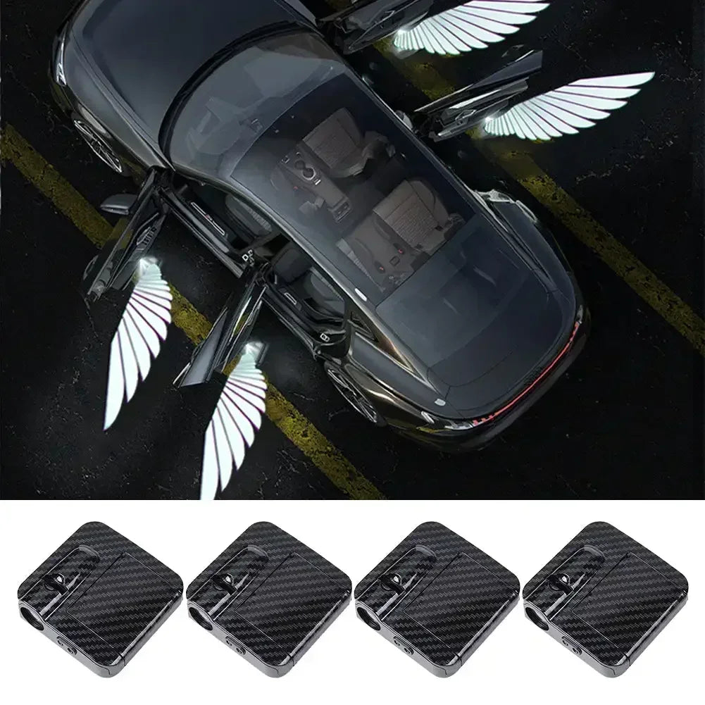 Car Angel Wings Wireless Door LED HD Welcome Courtesy Shadow