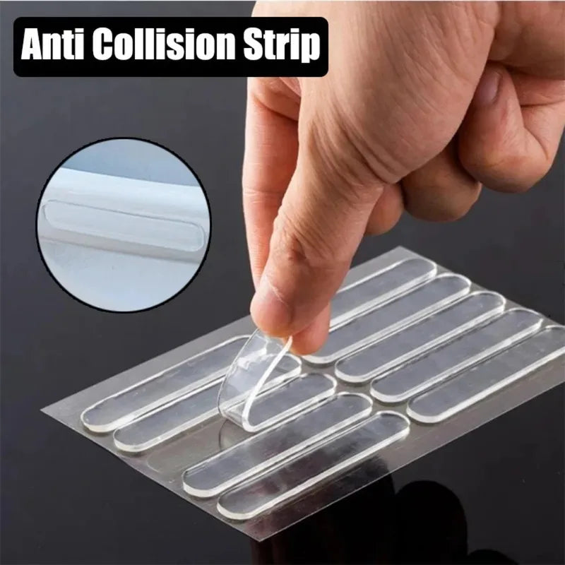 10- Self-adhesive Silicone Furniture Pads Cot Bumper Fridge Strips