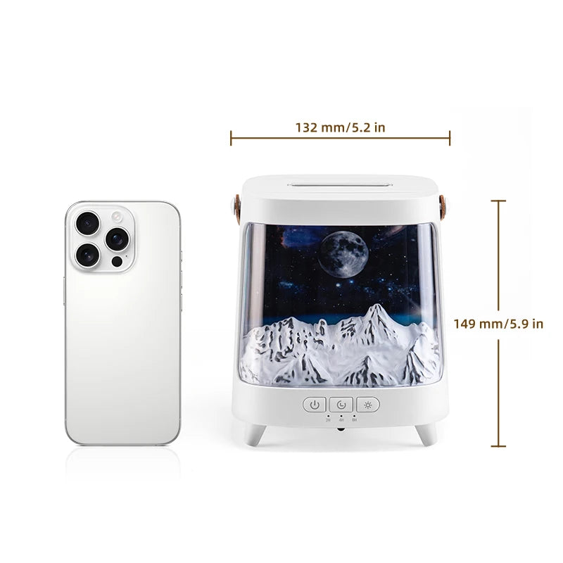 New Flame Aromatherapy Diffuser with Colourful Aurora Effect 200ml Remote Quite Fine Mist Air Humidifier for Table Decor Gifts Zpaxo