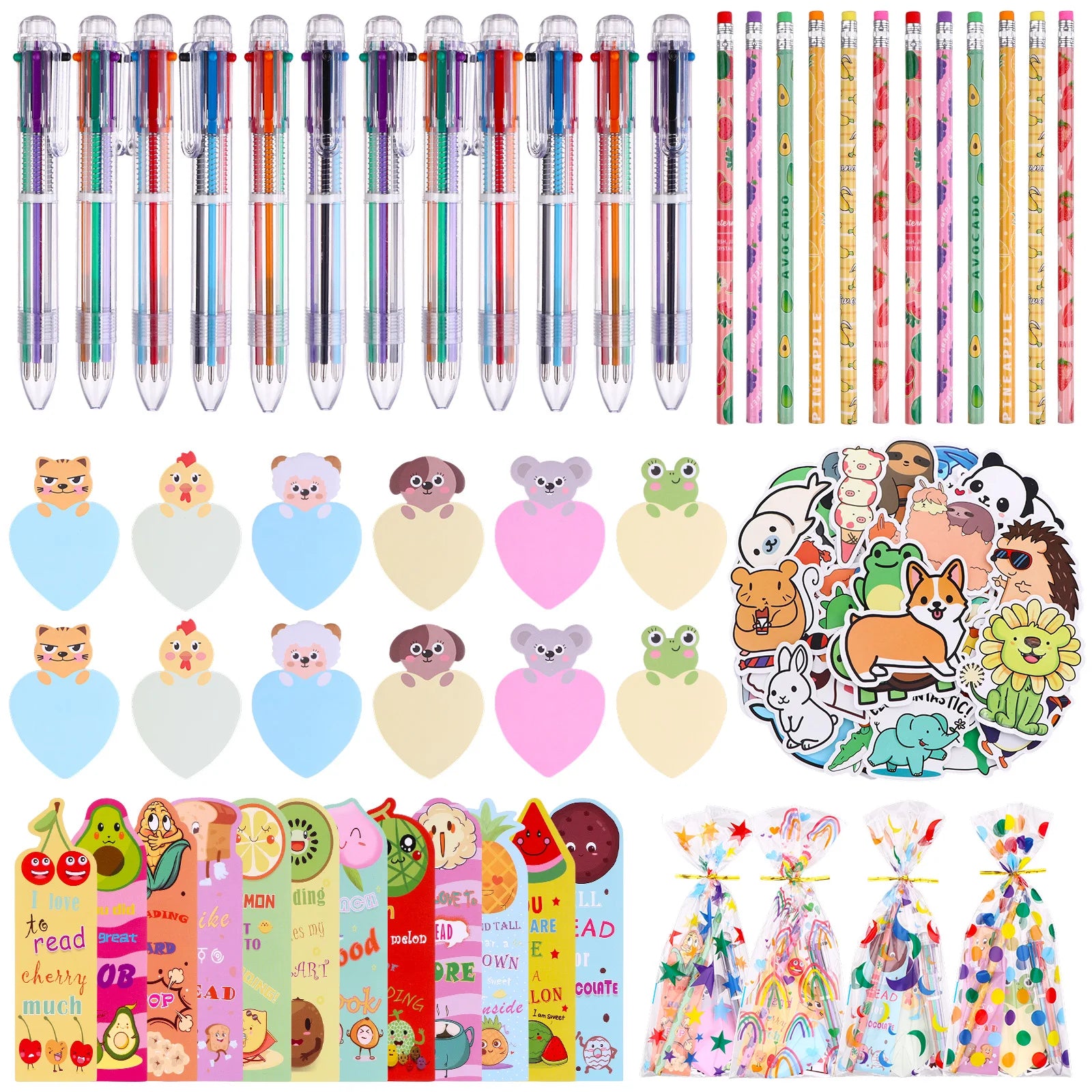 6-in-1 Multicolor Ballpoint Pen 6-Color Retractable Ballpoint Pens School Supplies Student Children Writing Supplies Zpaxo A