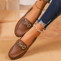 Women Loafers 2025 New Round Toe Solid Flat Sneakers Women Spring Autumn Shoes Casual Slip on Mary Jane Shoes Zapatos De Mujer Zpaxo Brown 36