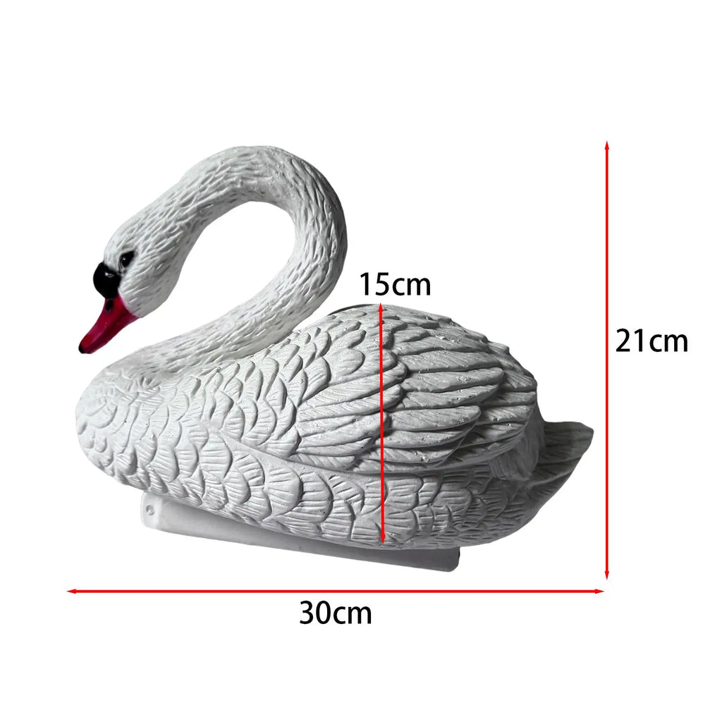 Swan Figurine Floating Funny Ornament Garden Pond Floating Swan Decor Float Swan for Courtyard Swan Statue Funny Ornament Zpaxo
