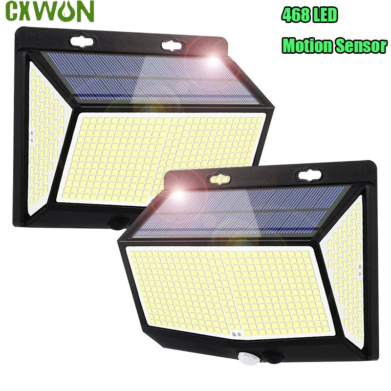 Solar Lights Motion Detection LED Lamp 3 Modes Lighting Waterproof Zpaxo
