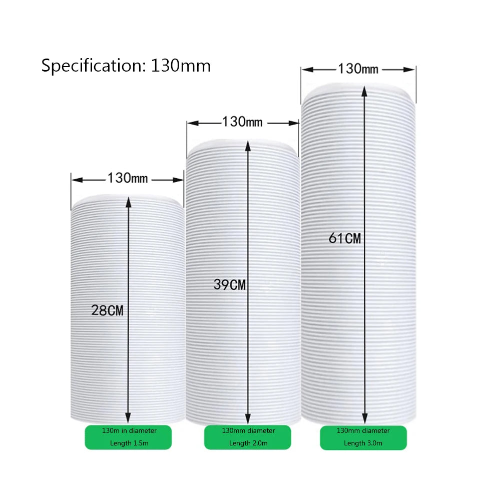 130 Duct Extension Pipe Telescopic Flexible Mobile 1 5M 2M Air