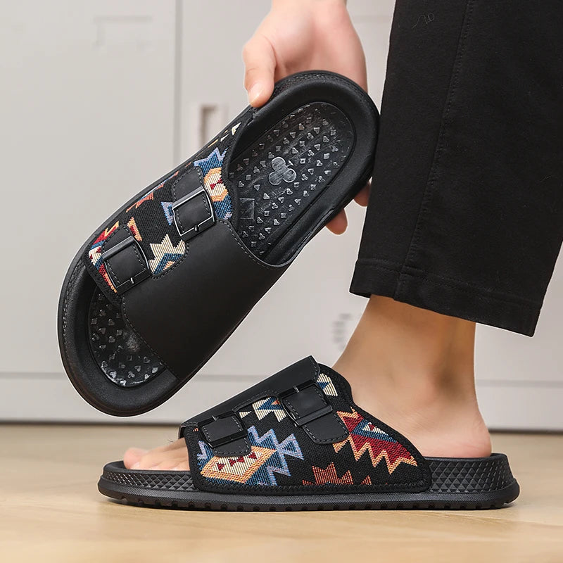 Men's Slippers Comfortable Lightweight Soft Sole Casual Slides Indoor
