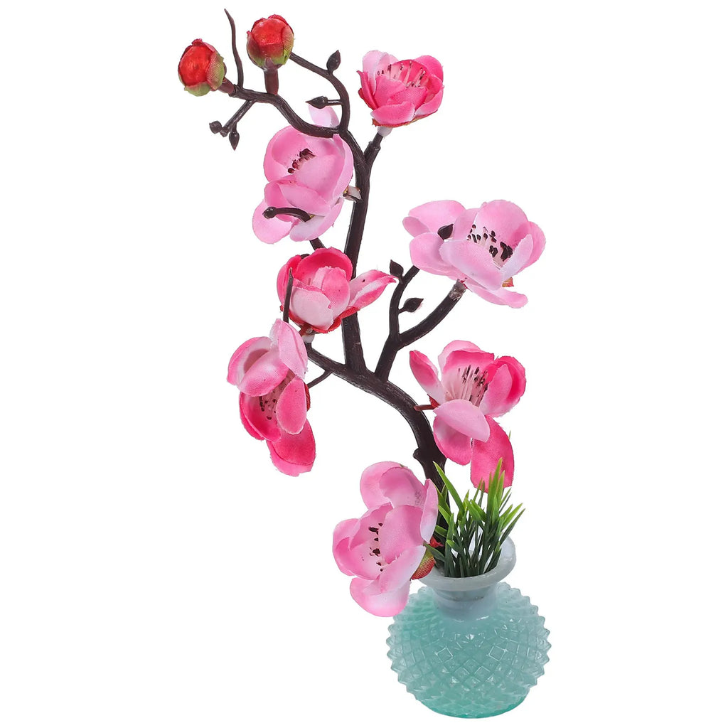 Vivid Simulated Plum Blossom Sushi Plate Flower Decor Artificial