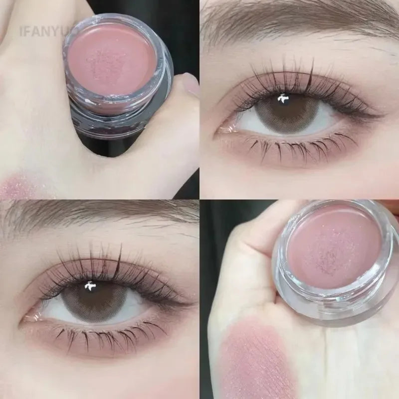 Matte Nude Pink Eyeshadow Blusher Cream Waterproof Long Lasting Silky