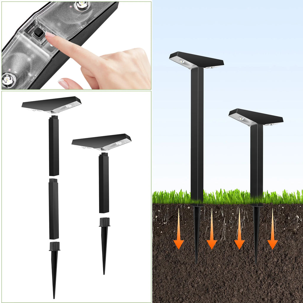 Waterproof Solar LED Garden Lights Outdoor Landscape Lighting Villa Zpaxo