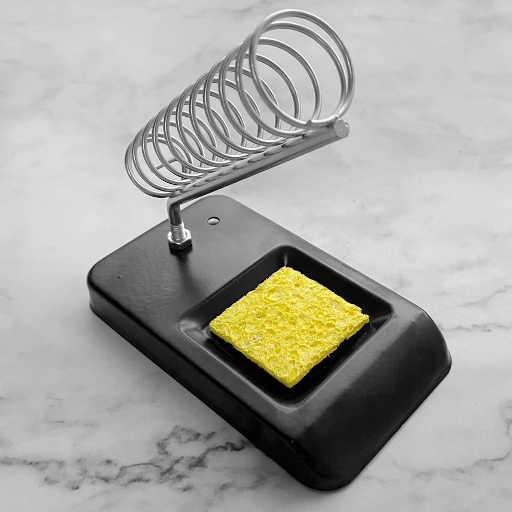 Soldering Iron Stand with Sponge Cleaning Pad – Universal Holder Soldering Iron Stand Zpaxo A style