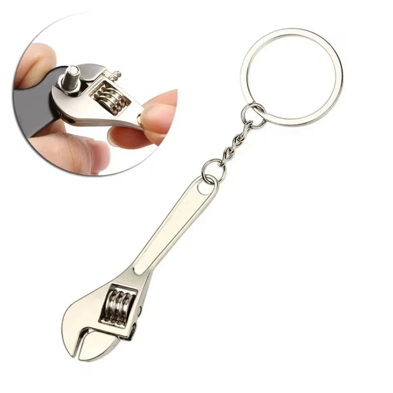Metal Adjustable Wrench Keychain – Mini Tool Pendant Gift Novelty Keychain Zpaxo