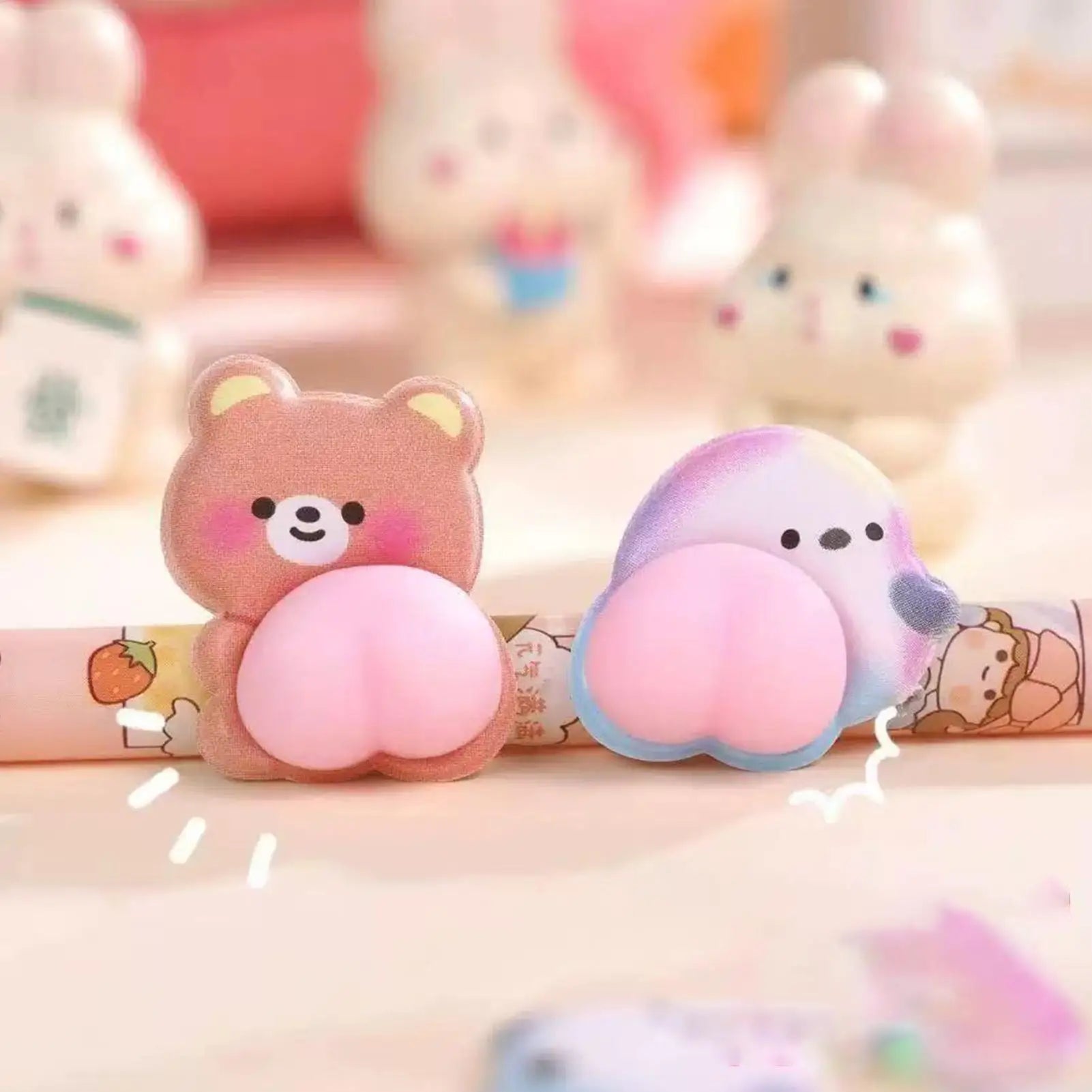 Mini Stress Toys 50 Pieces Peach Butt Stress Reliever Pinching Sensory Toy For Kids Adults Home School Students Classroom Office Zpaxo