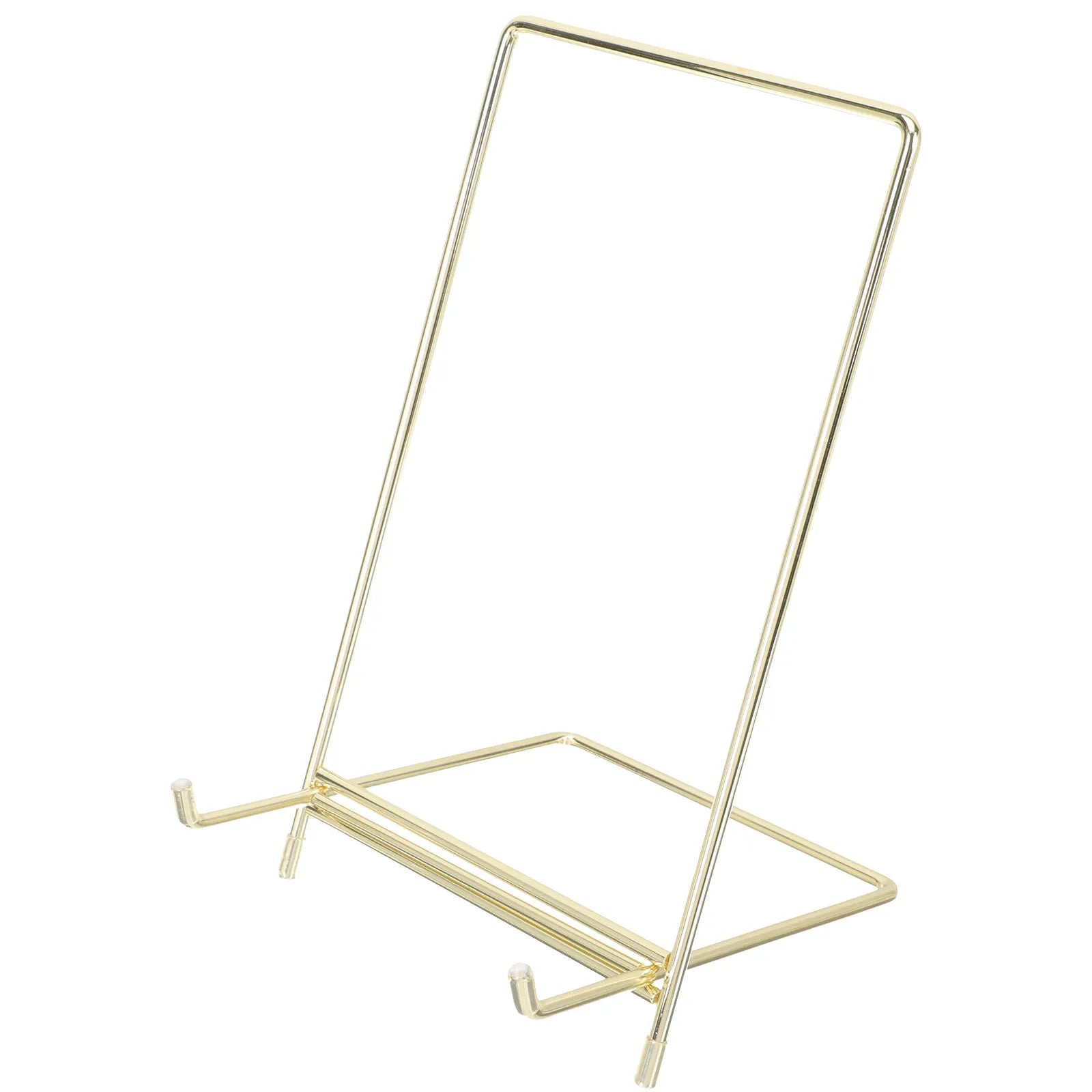 Premium Stainless Steel Display Stand for Picture Frames Books Artwork Plates Cookbooks Easy Tilt Angle Stable Base Decorative
