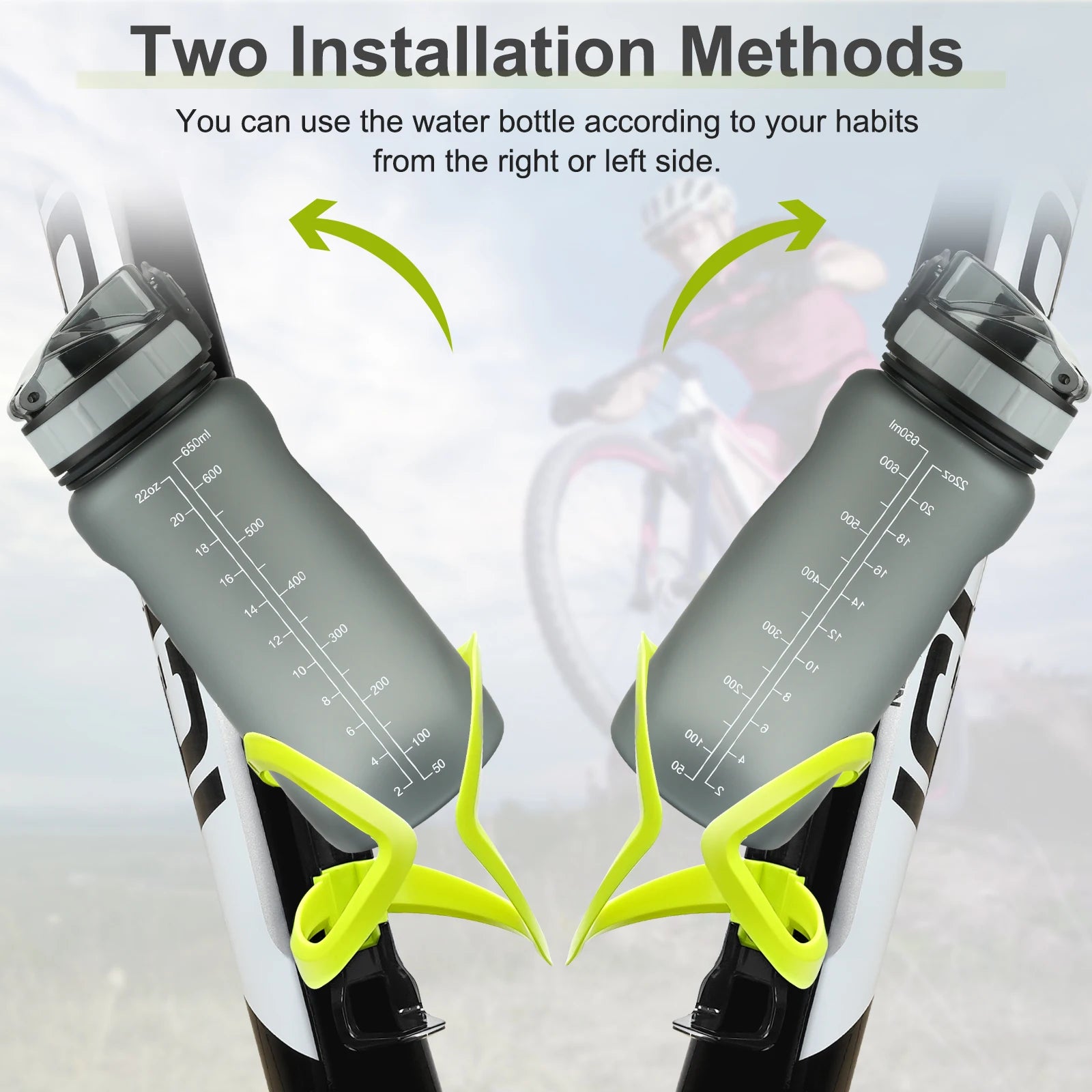 Bicycle Bottle Cage Road Mountain Bike Bottle Cage Riding Water Cup Holder Multi-functional Left And Right Side Pull Bottle Cage Zpaxo